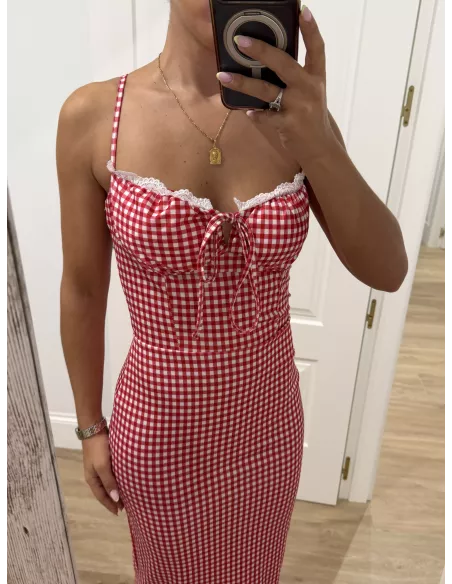 Vestido Filippa Vichy rojo