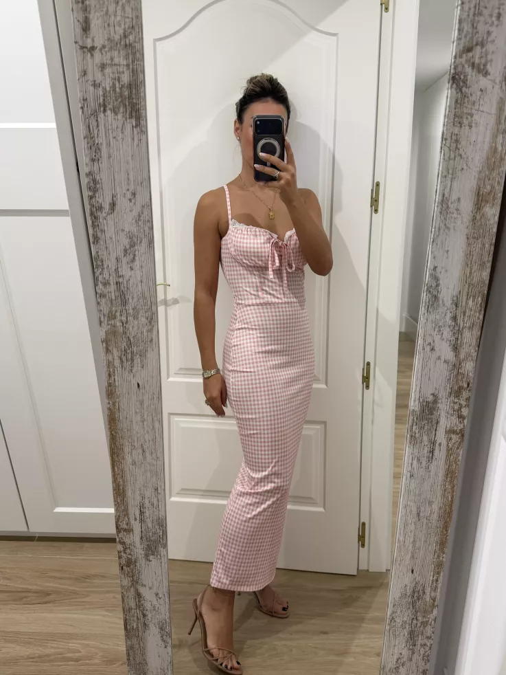 Vestido Filippa Vichy rosa