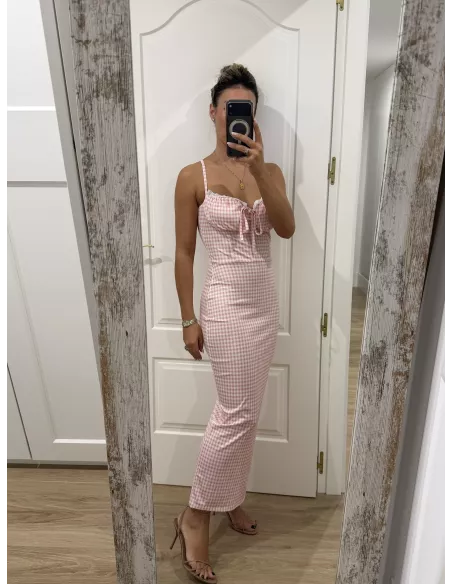 Vestido Filippa Vichy rosa