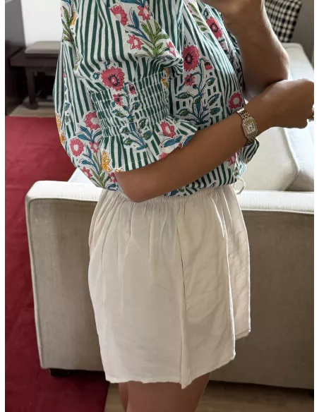 Short fluido beige