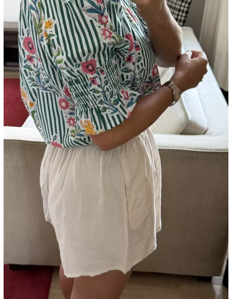 Short fluido beige