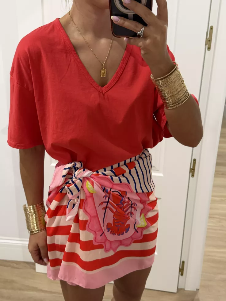Camiseta Oslo coral