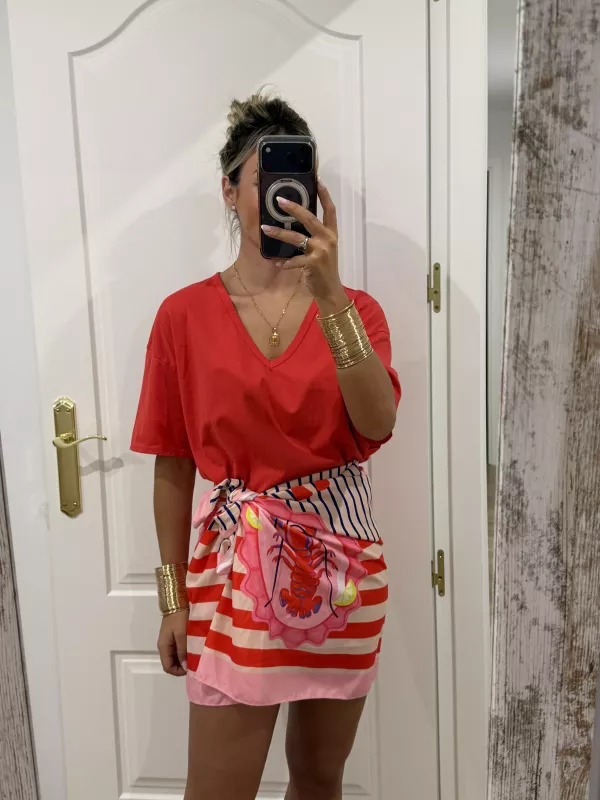 Camiseta Oslo coral