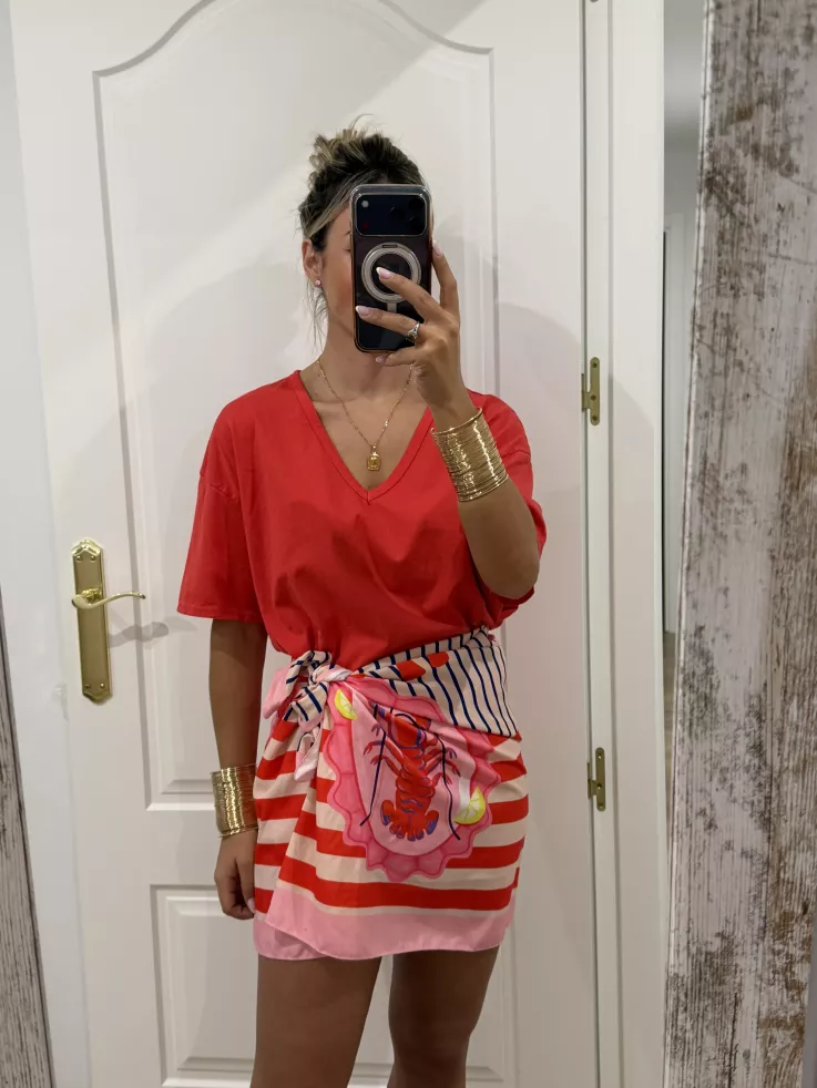 Camiseta Oslo coral
