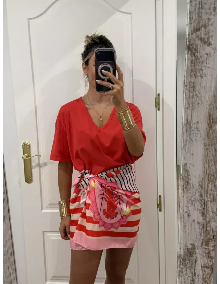 Camiseta Oslo coral
