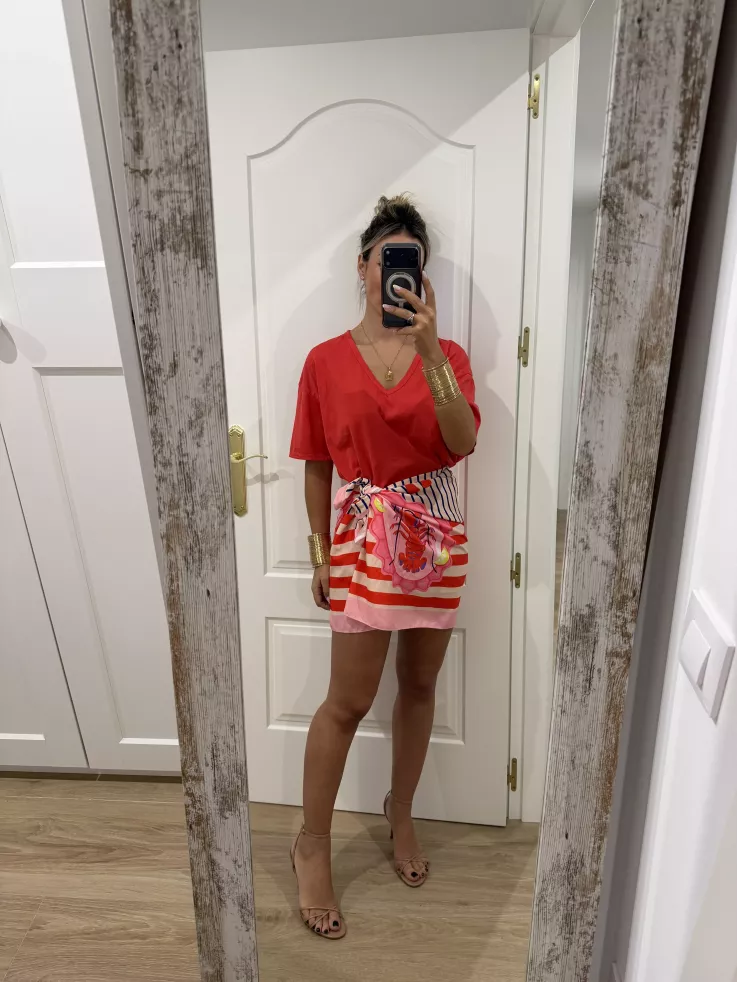Camiseta Oslo coral