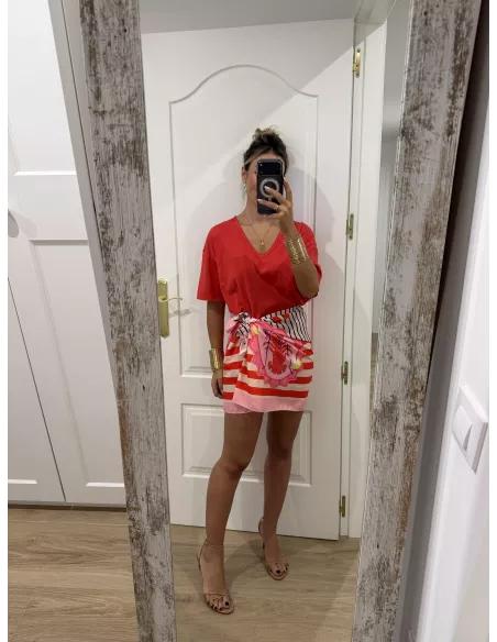 Camiseta Oslo coral