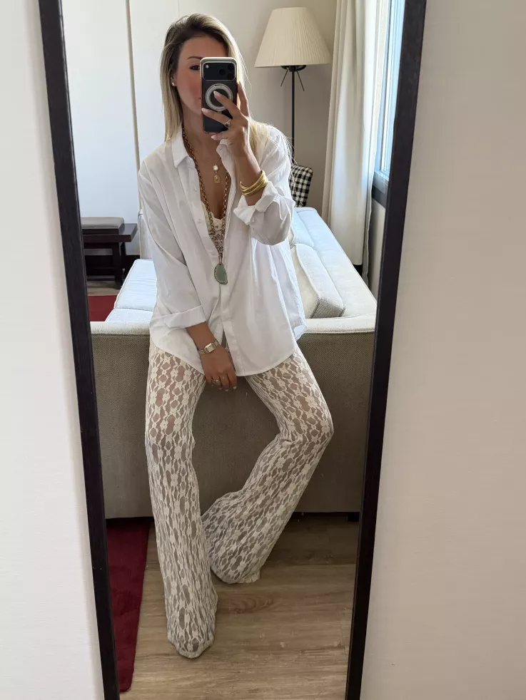 Conjunto Mallorca encaje beige