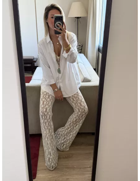 Conjunto Mallorca encaje beige