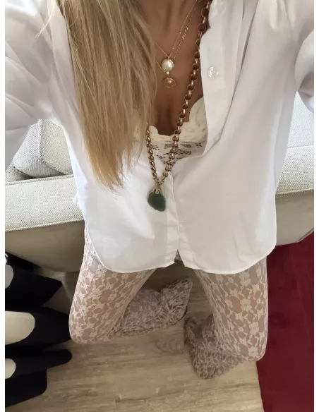 Conjunto Mallorca encaje taupe