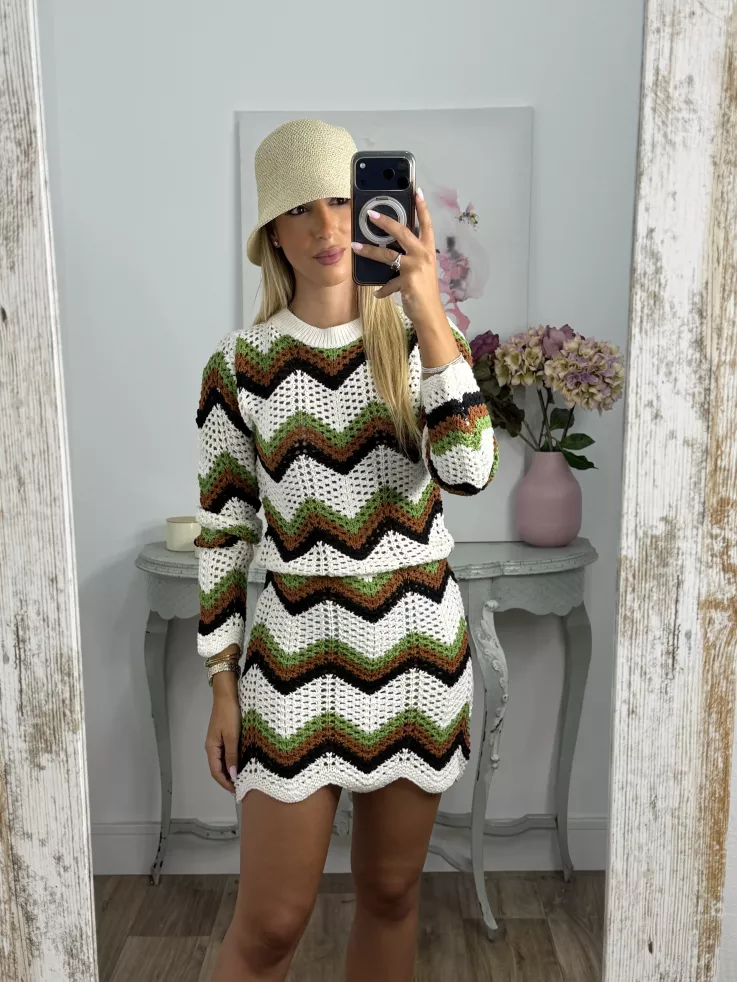 Vestido Sicilia de hilo tono verde