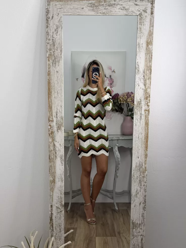 Vestido Sicilia de hilo tono verde