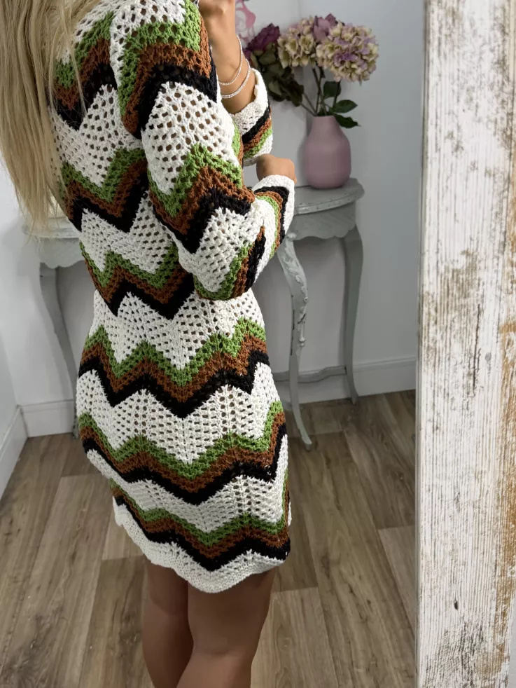 Vestido Sicilia de hilo tono verde