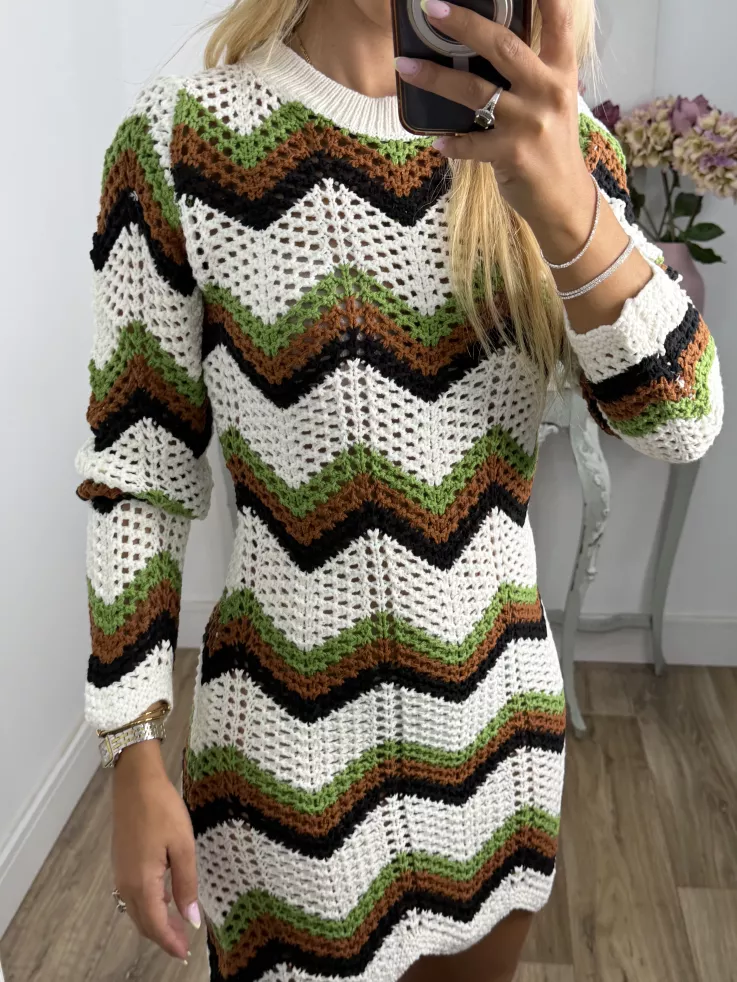 Vestido Sicilia de hilo tono verde