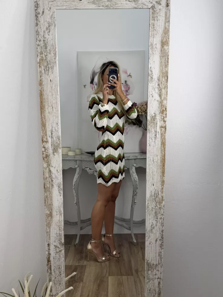 Vestido Sicilia de hilo tono verde