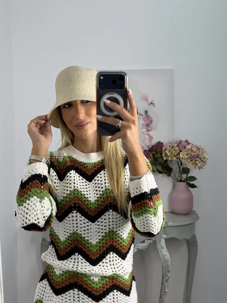 Gorro playero beige