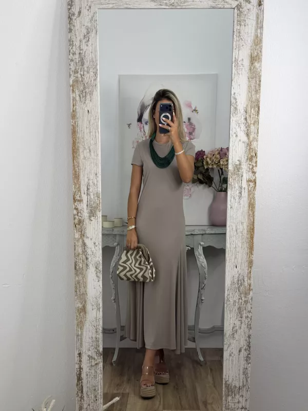 Vestido Mia taupe