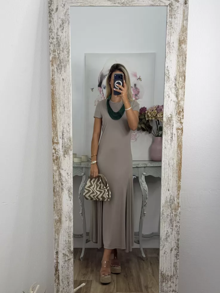 Vestido Mia taupe