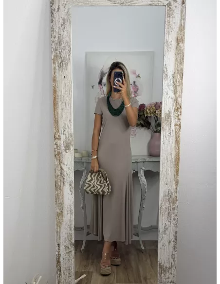 Vestido Mia taupe