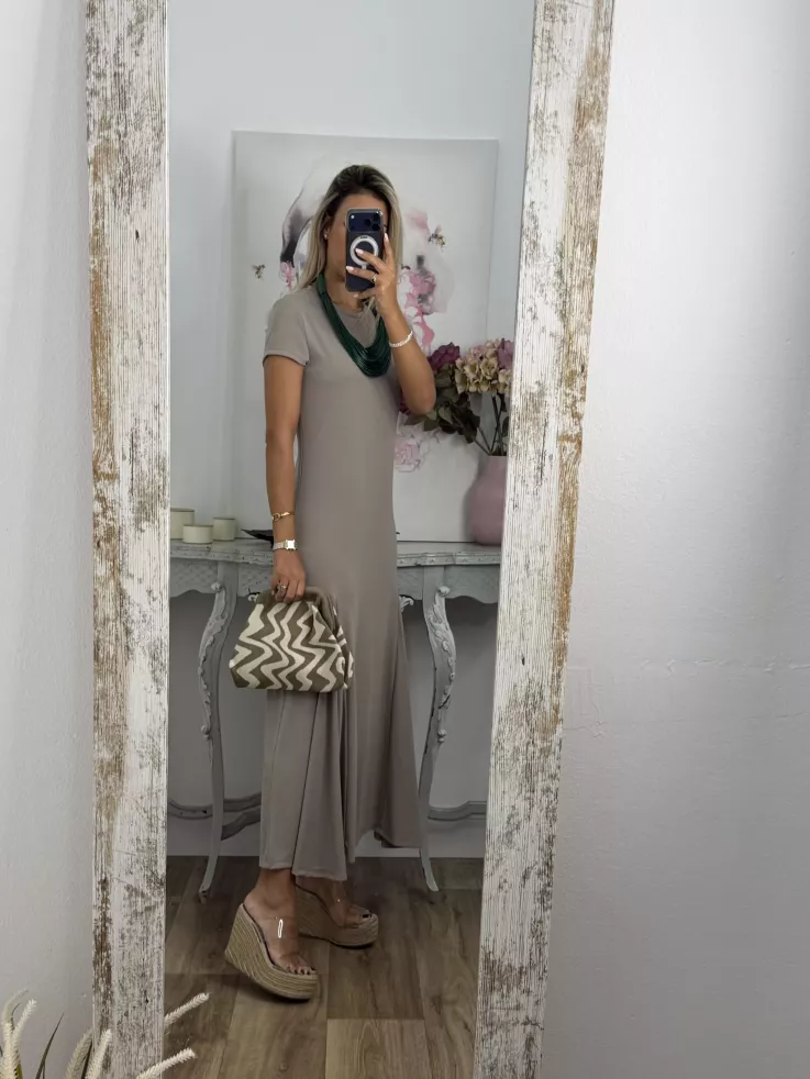 Vestido Mia taupe