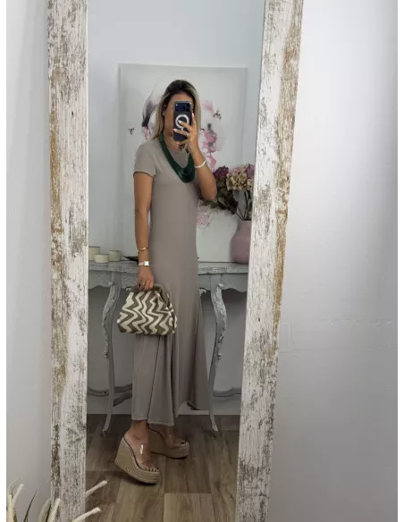 Vestido Mia taupe