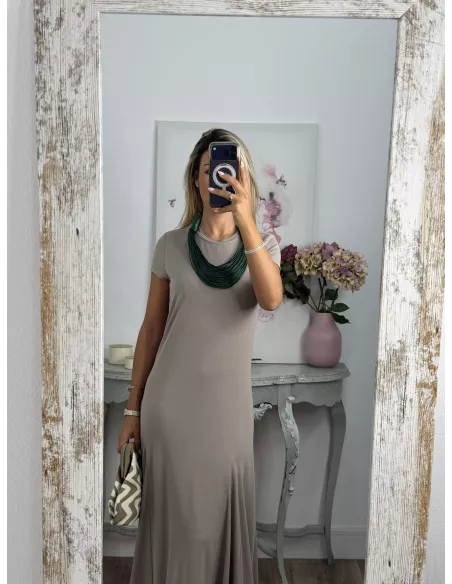 Vestido Mia taupe