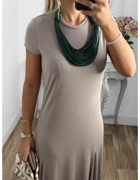 Vestido Mia taupe