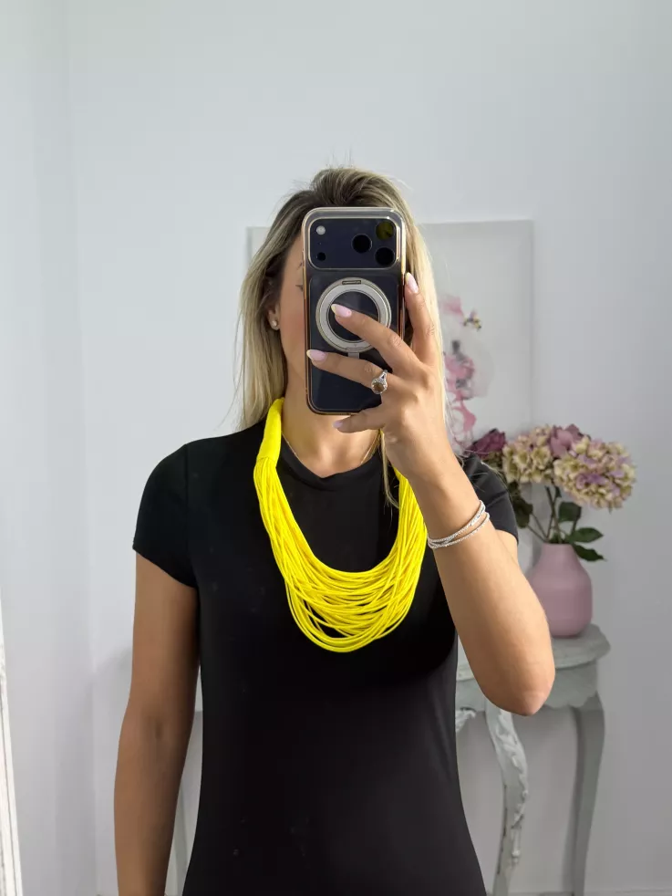 Colgantes cuerdas amarillo