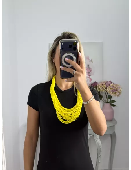 Colgantes cuerdas amarillo