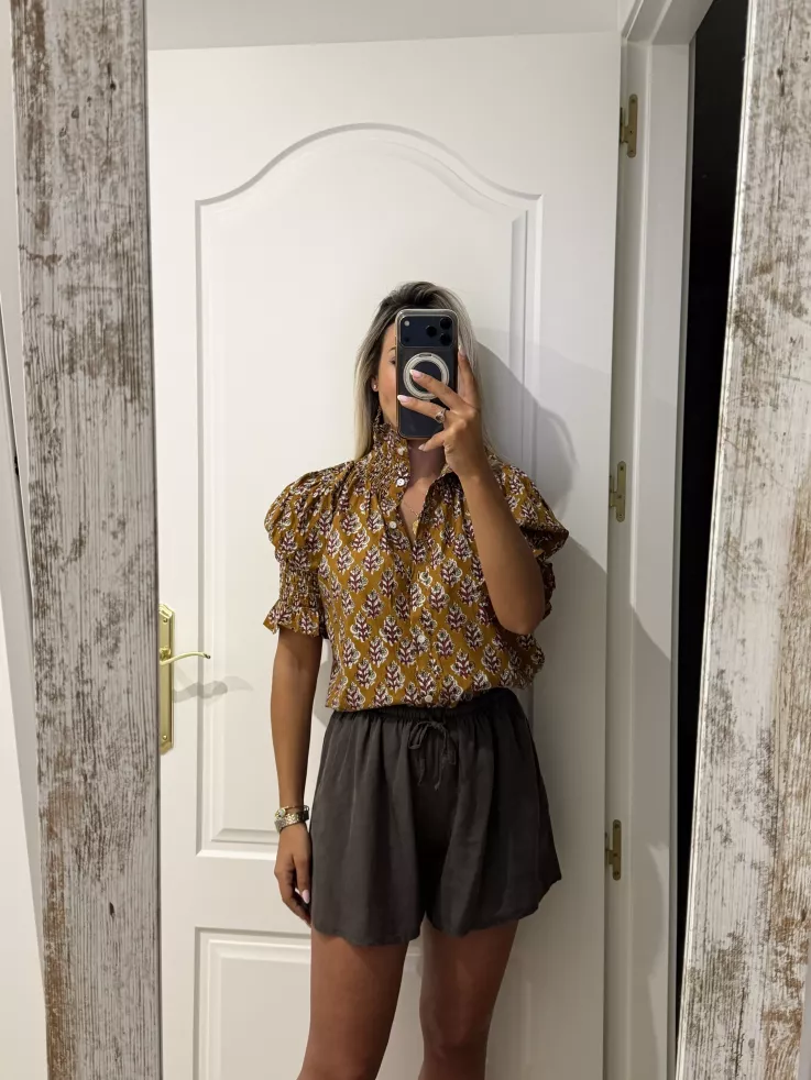 Camisa India mostaza