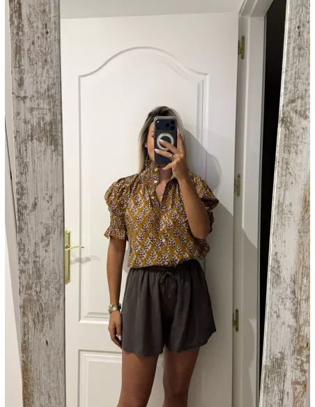 Camisa India mostaza