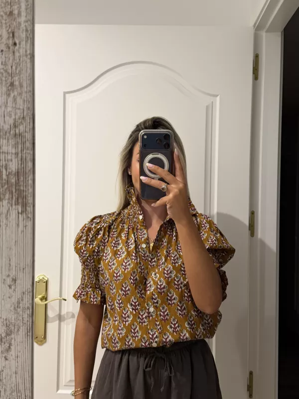 Camisa India mostaza