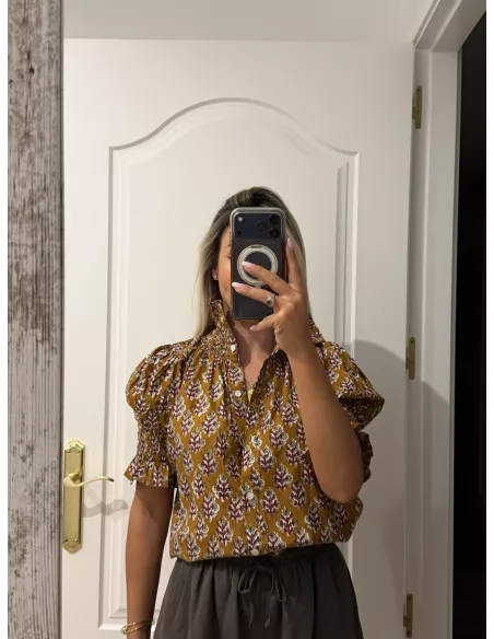 Camisa India mostaza