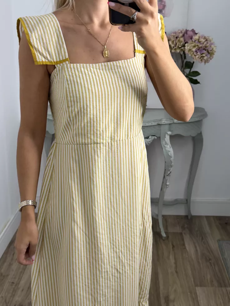 Vestido Loreto de rayas amarillo