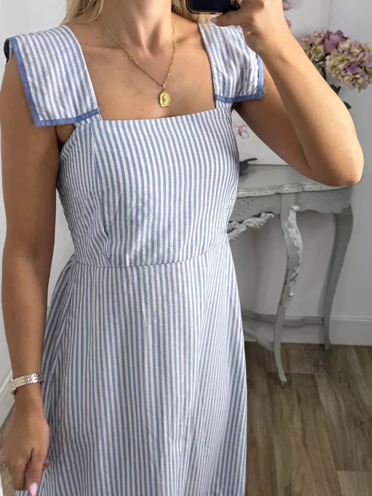 Vestido Loreto de rayas azul
