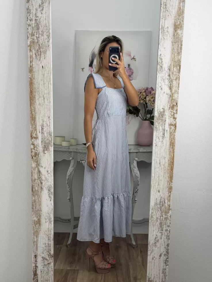 Vestido Loreto de rayas azul