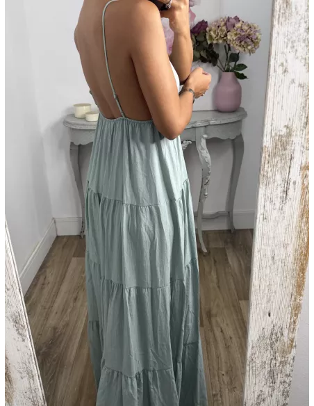 Vestido broche Sol verdeagua