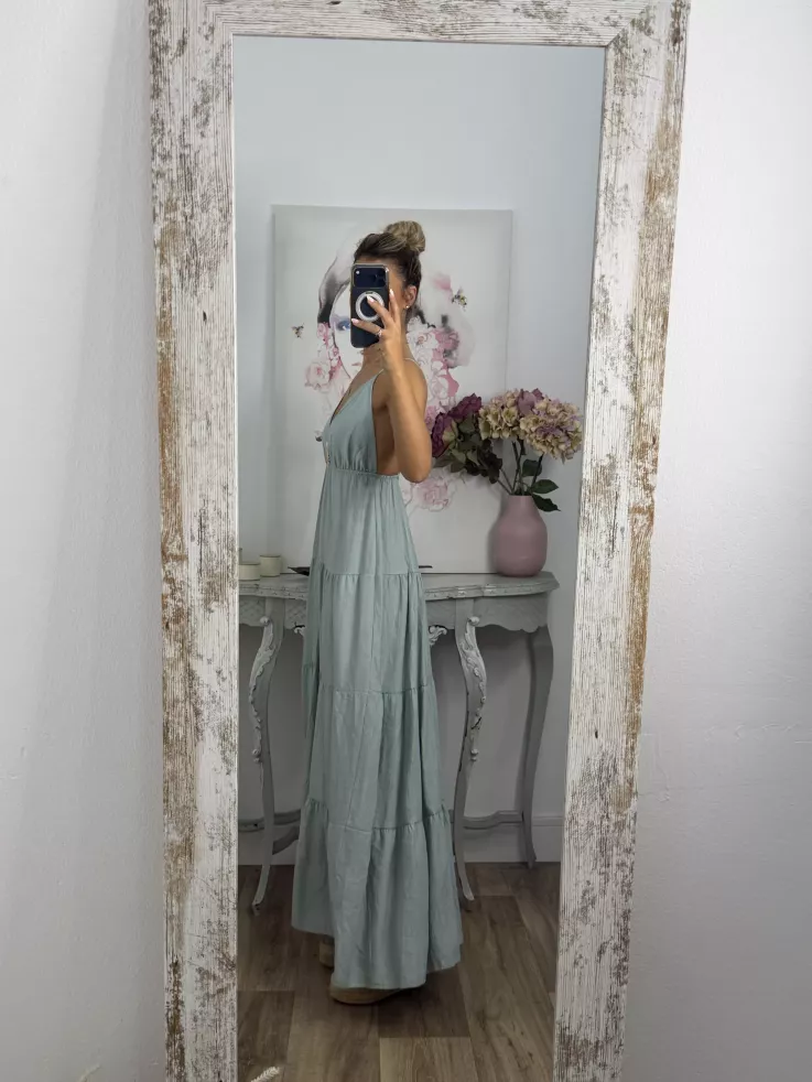 Vestido broche Sol verdeagua