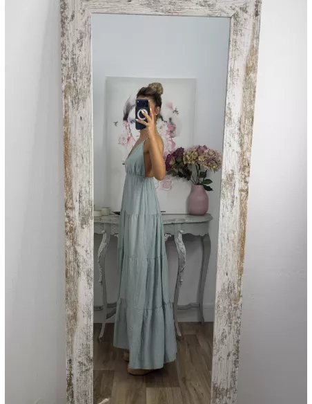 Vestido broche Sol verdeagua