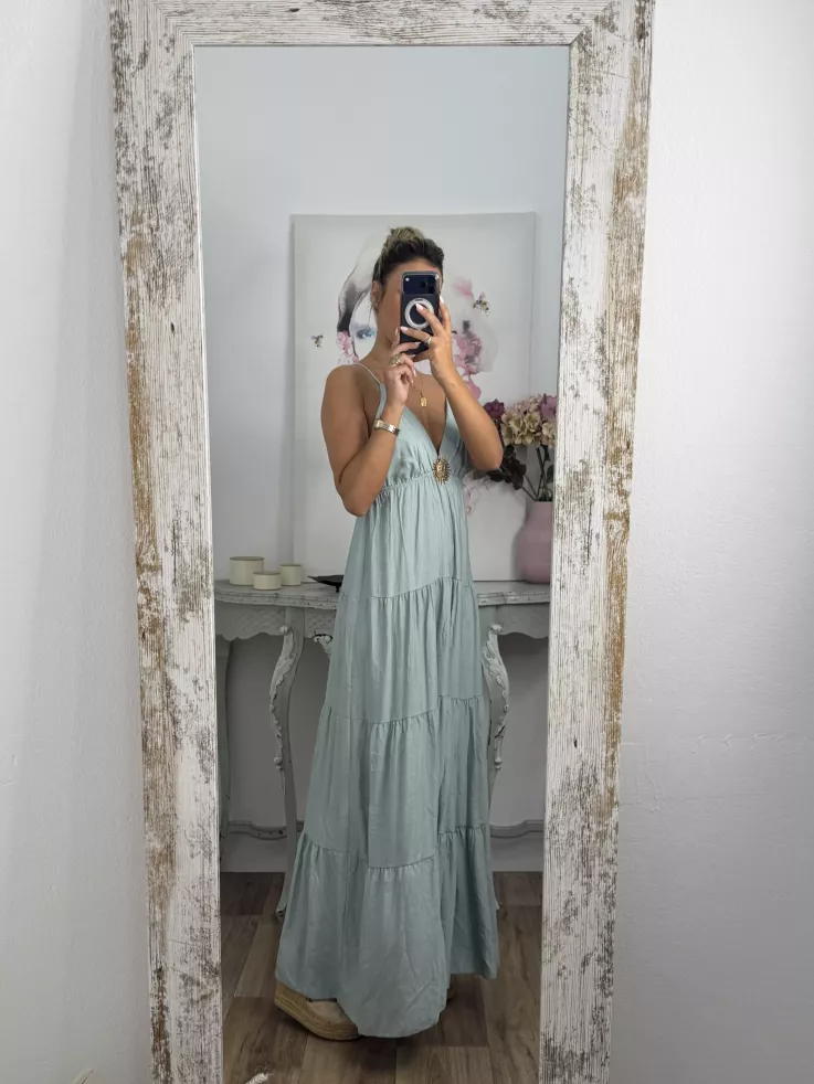 Vestido broche Sol verdeagua