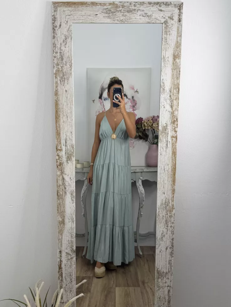 Vestido broche Sol verdeagua