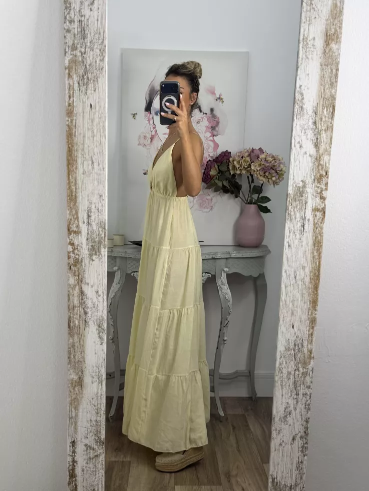 Vestido broche Sol amarillo
