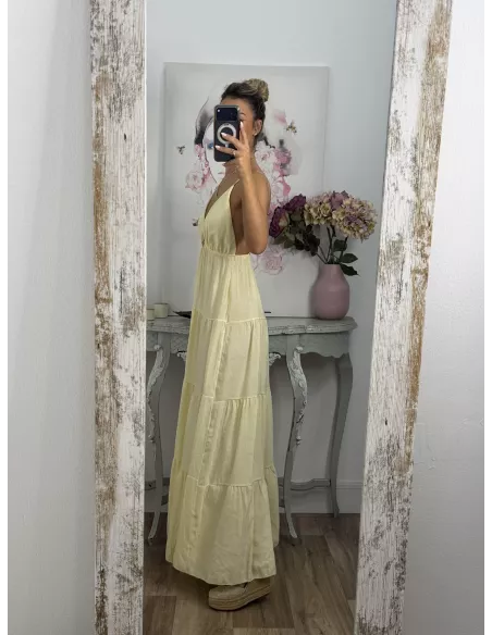 Vestido broche Sol amarillo