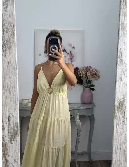 Vestido broche Sol amarillo