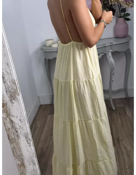 Vestido broche Sol amarillo