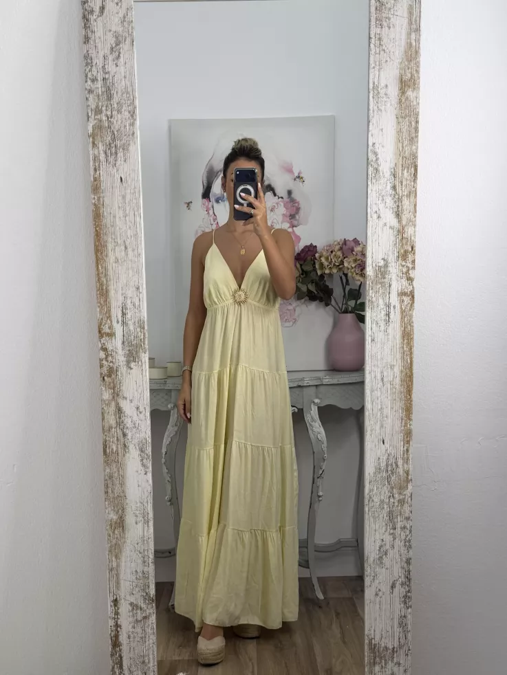 Vestido broche Sol amarillo