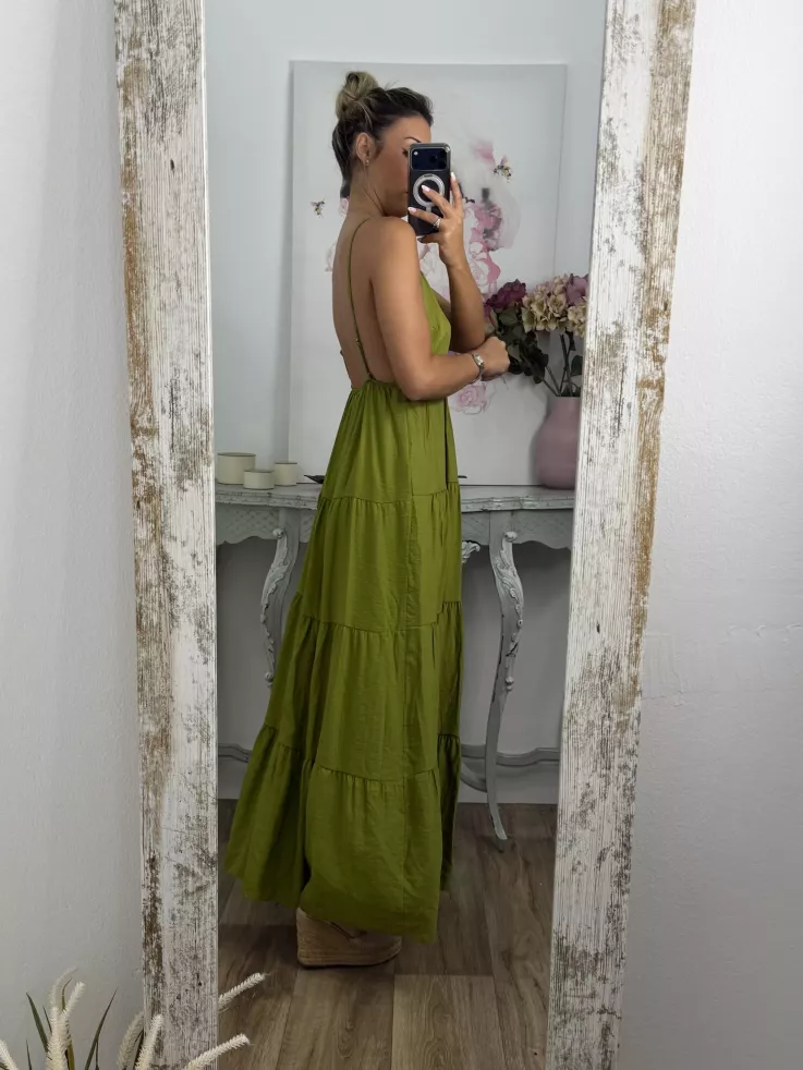 Vestido broche Sol verde