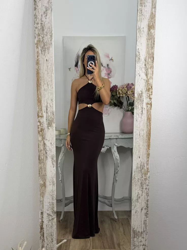 Vestido Coral de punto marrón