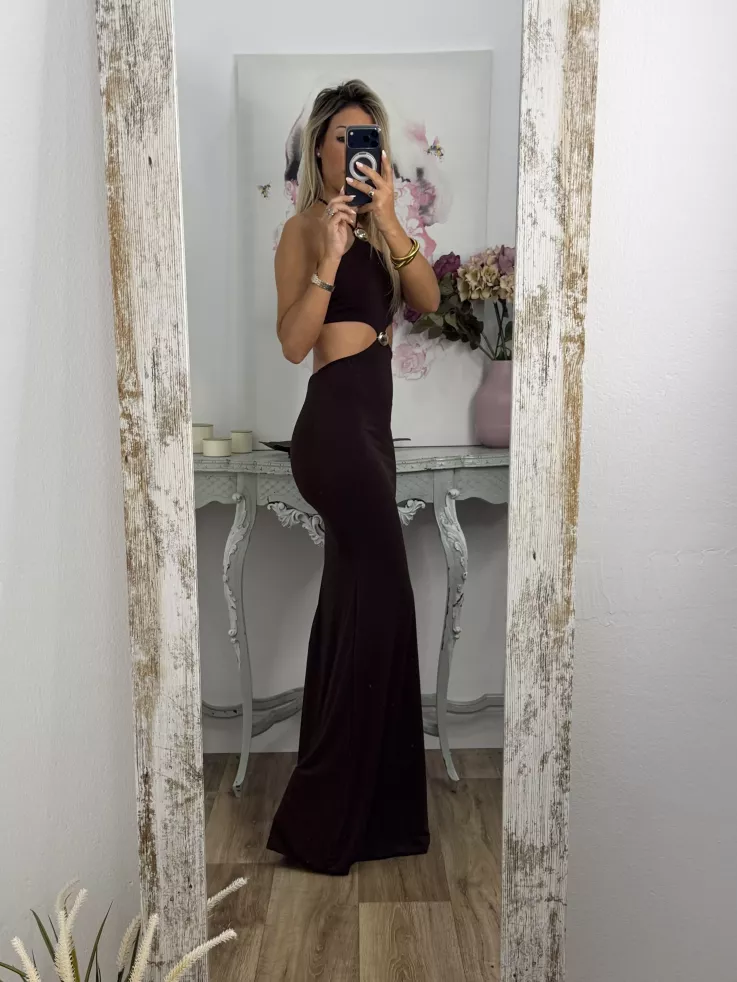 Vestido Coral de punto marrón