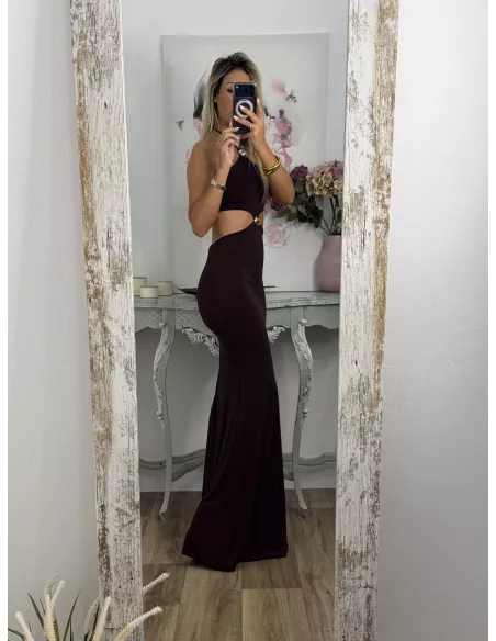 Vestido Coral de punto marrón